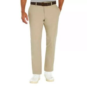 NEW! BANANA REPUBLIC Flat Front Pants Slim Fit Men's Tan London Fog 40 X 32 Golf